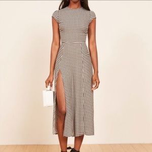 Reformation Gavin Gingham Midi Dress